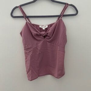 Pink rose lilac groove tank top NWT purple spaghetti straps ruffled adjustable